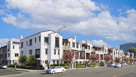 Rendering of townhome alternative for 21241 Ventura Boulevard