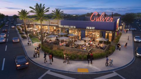 Rendering of Culver Public Market looking northwest