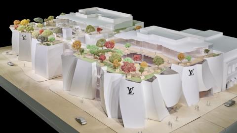 Model depicting the Louis Vuitton flagship store on Rodeo Drive