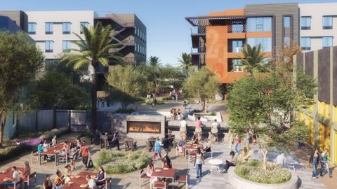 Rendering of Joshua Tree Hall and Hibiscus Hall