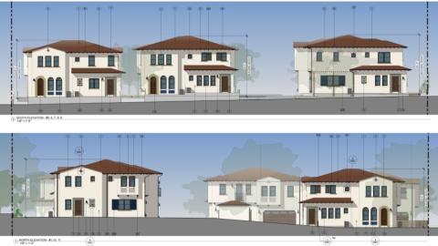 Elevation plan for 1404 Royal Oaks project