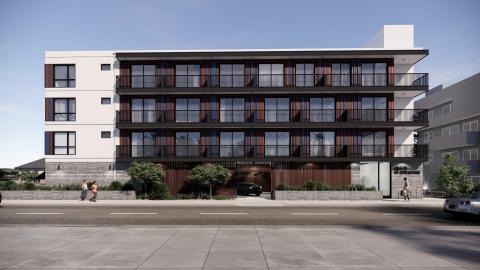South elevation of proposed project