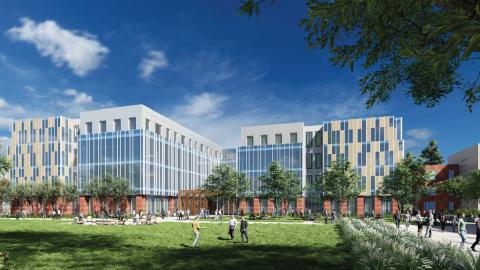 Rendering of Amgen research facility