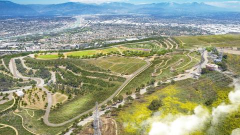 Aerial view of Puente Hills Regional Park