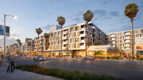 View looking northwest from Ventura Boulevard