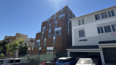 View from Glenrock Avenue looking southwest