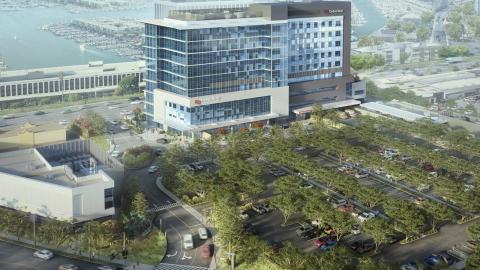 Aerial view of the Cedars-Sinai Marina Del Rey Hospital