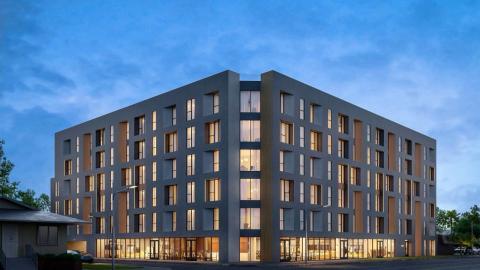 View looking northwest from Crenshaw Boulevard