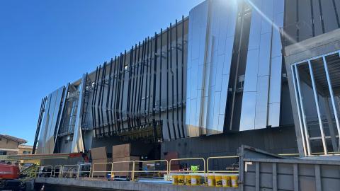 Facade installation at the Armenian American Museum in Glendale