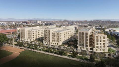 Aerial view from Clover Park