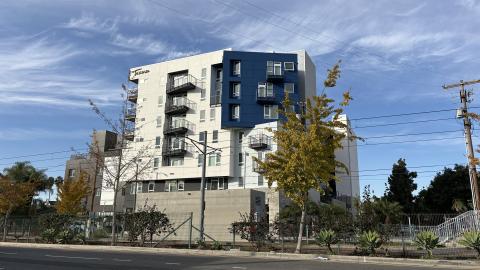 View looking north from Exposition Boulevard