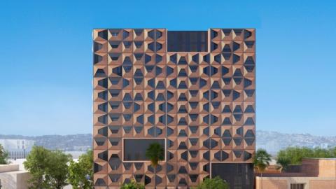 View looking north from Wilshire