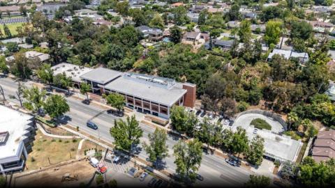 Aerial view looking north