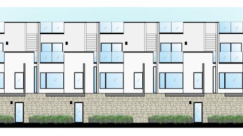 Elevation plan for townhomes