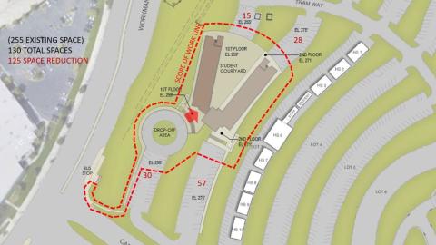 Proposed site of student housing