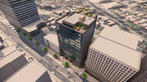 Aerial view of 6380 Wilshire Boulevard