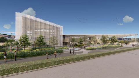 Rendering of LA-Glendale Water Reclamation Plant and new open space