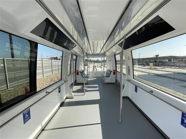 LAX unveils new automated people mover s first train cars