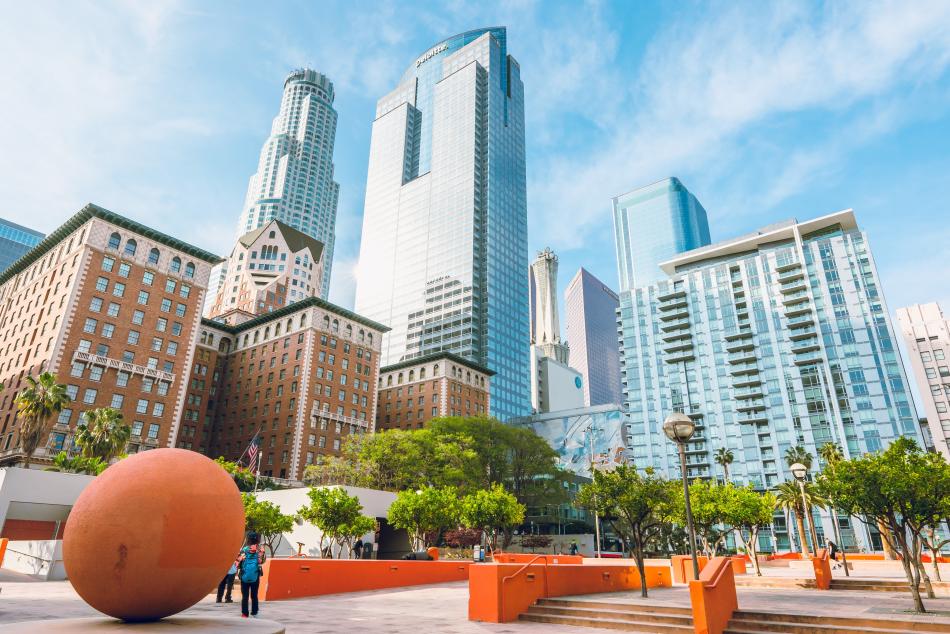 Gas Company ​Tower ‌viewed‌ from Pershing Square