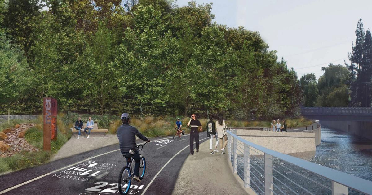 New project aims to close L A - La%20river%20bike%20path%20balboa%20vanalden