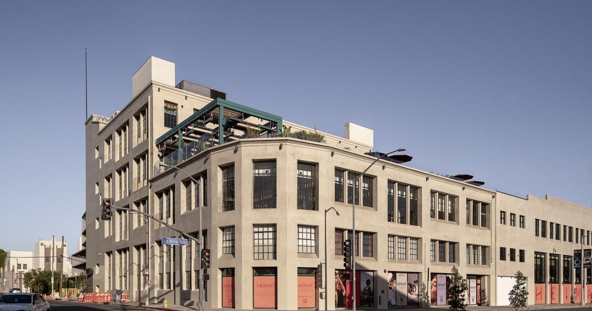 1930s automobile showroom revived as health club in Hollywood