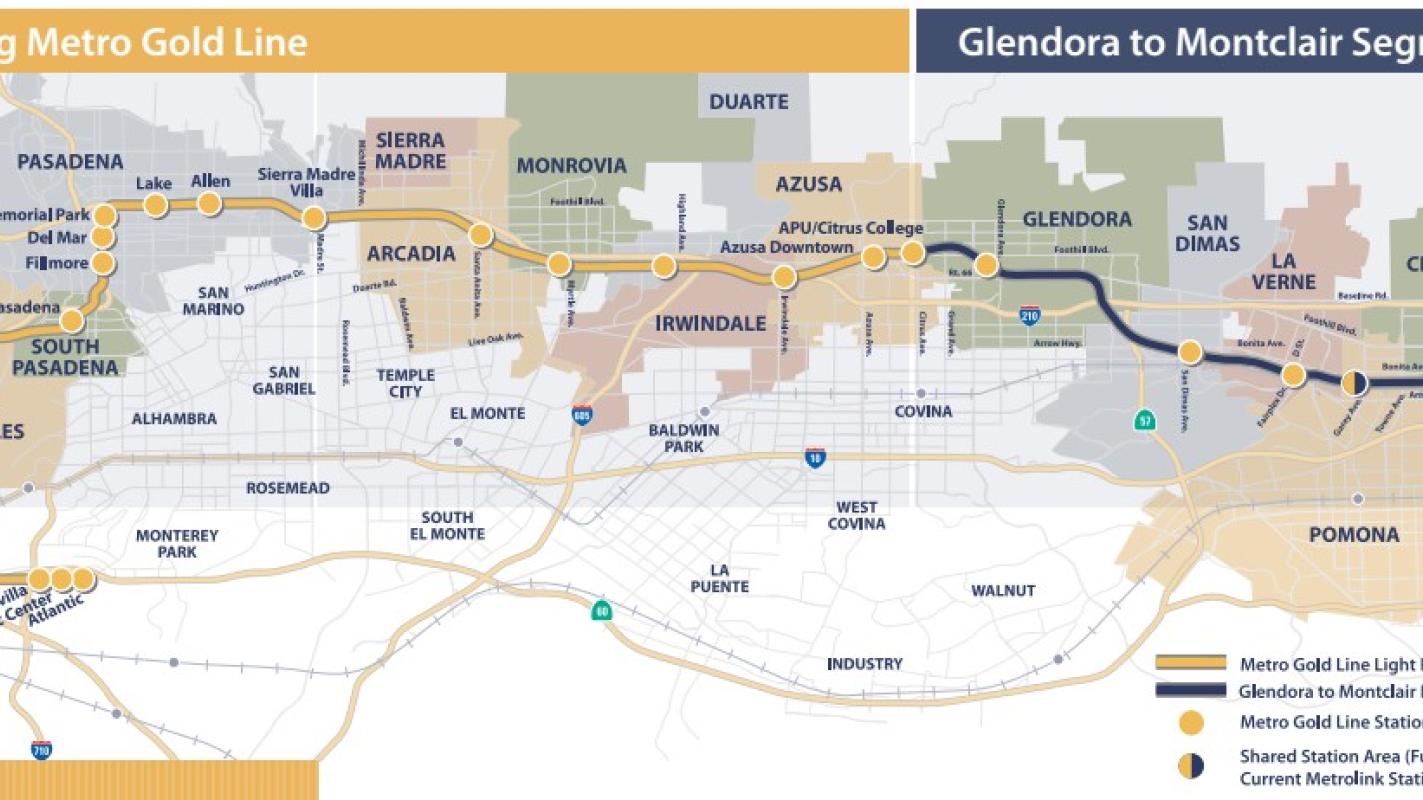 Gold Line Extension Map Foothill Gold Line Extension Is Over 1/3 Complete | Urbanize La