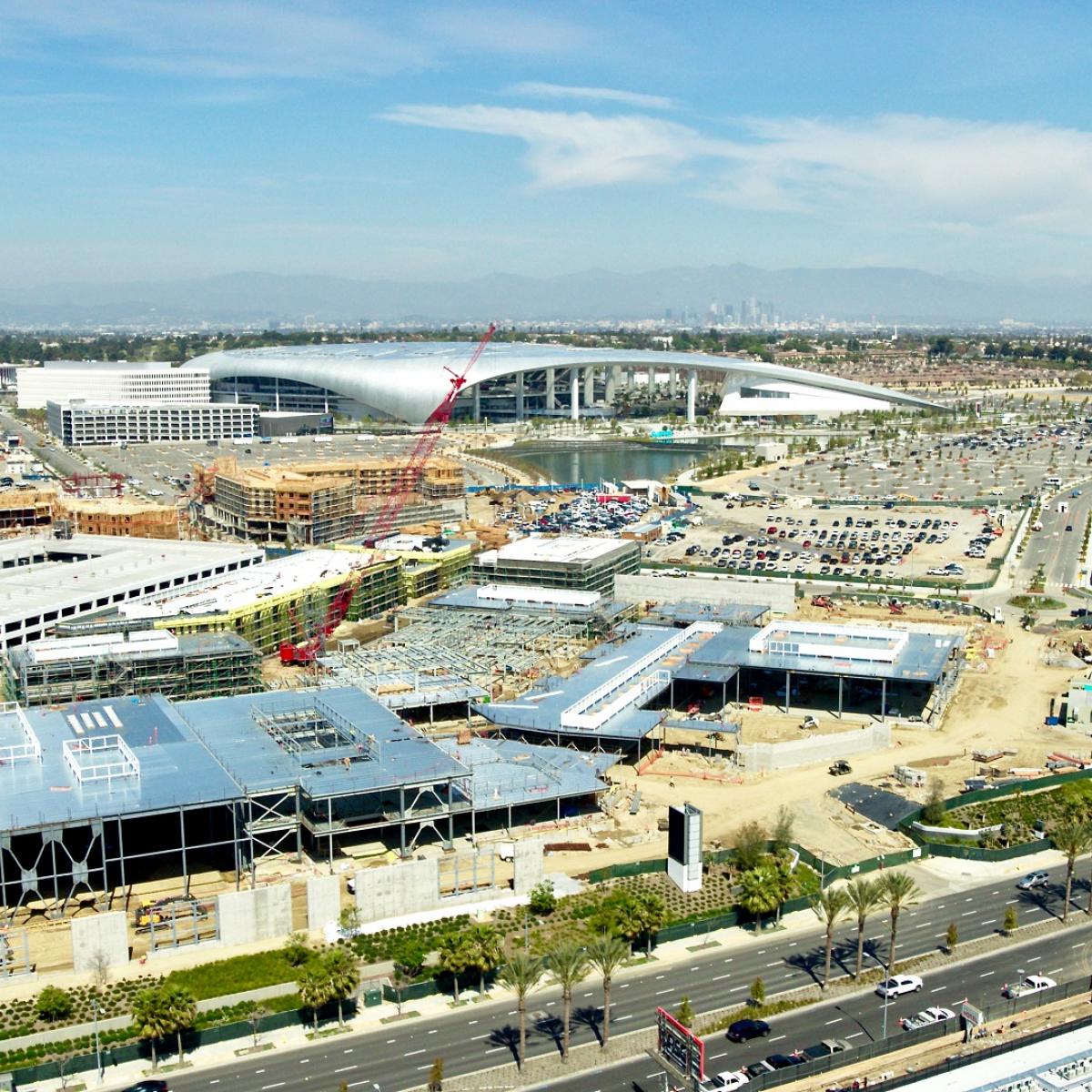 Photos: June Aerial Views of SoFi Stadium Construction