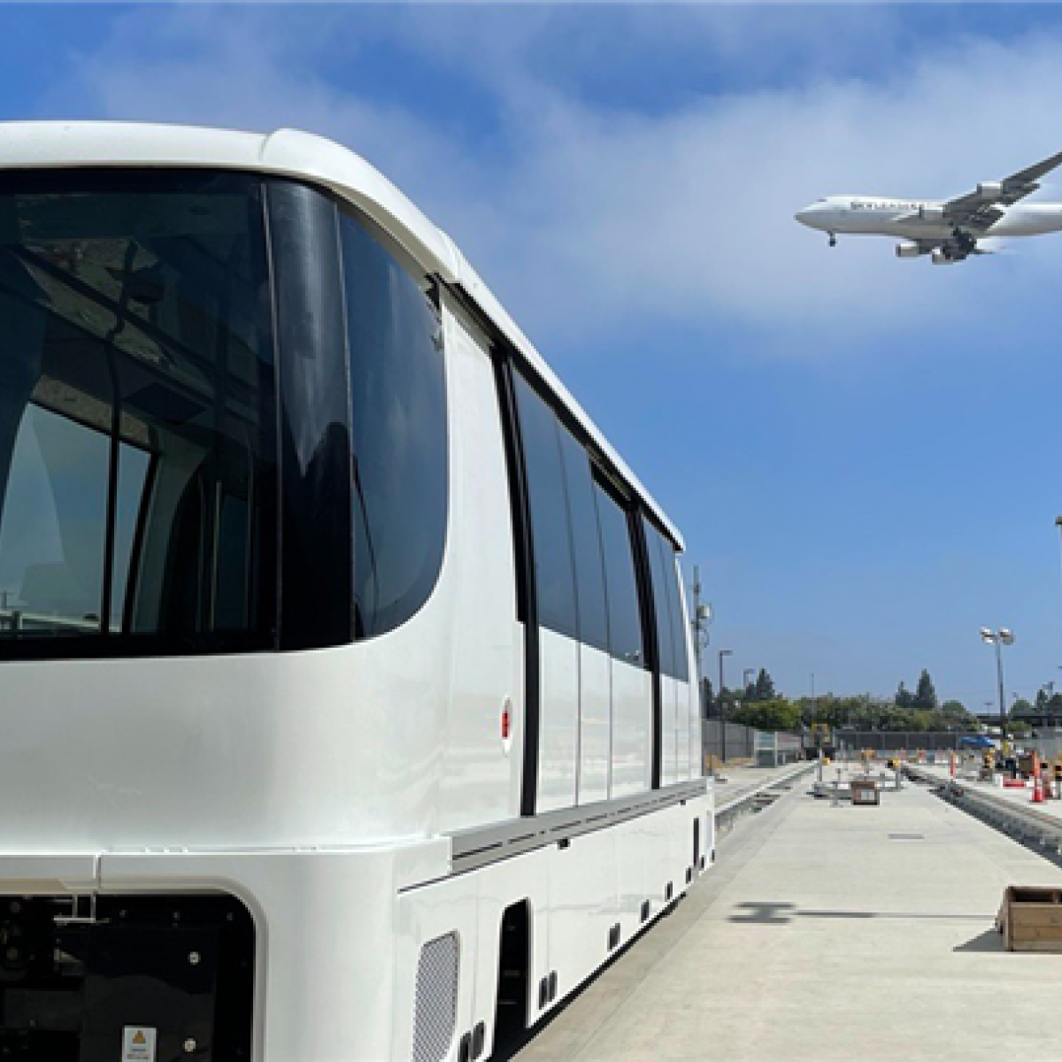 LAX unveils new automated people mover s first train cars