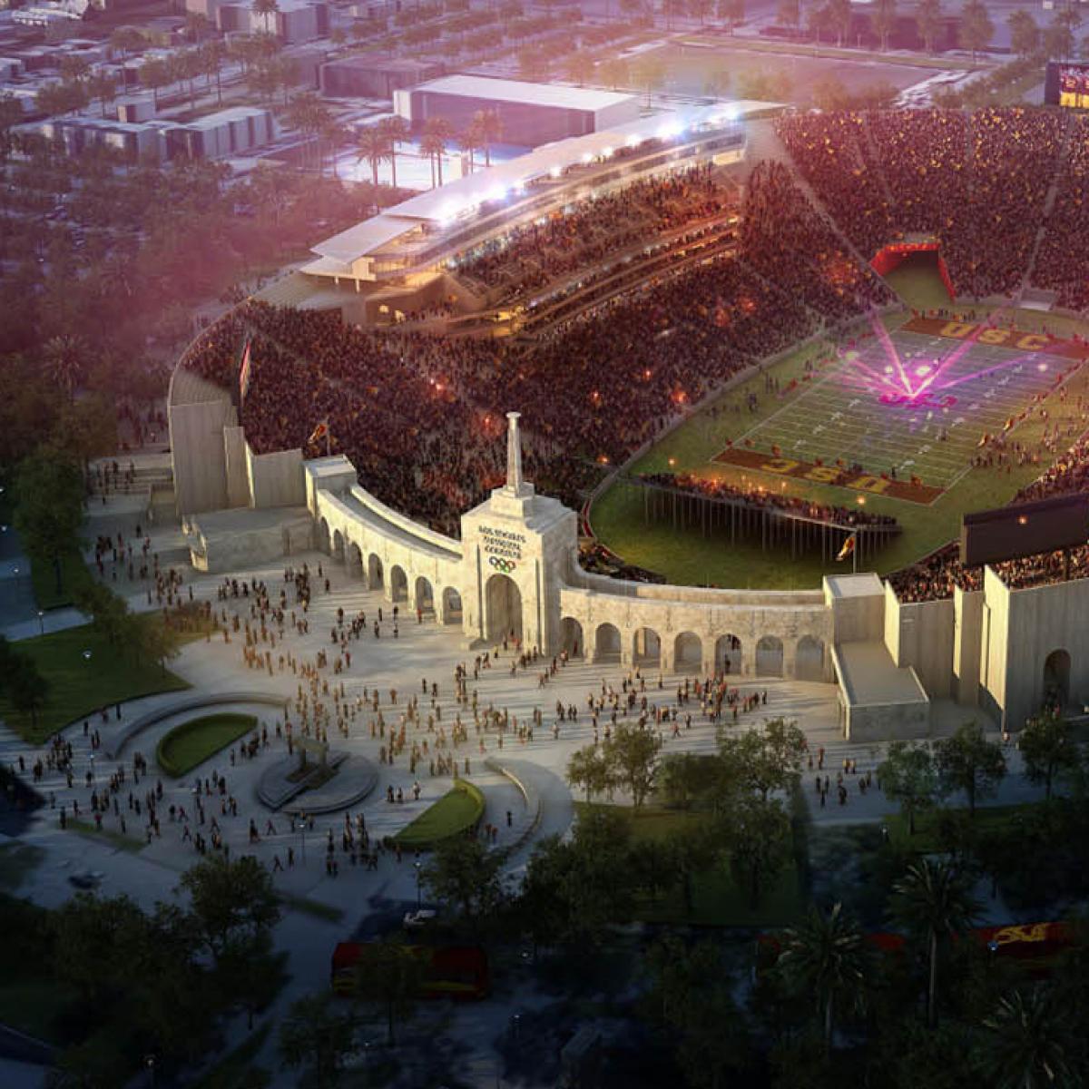 Los Angeles Memorial Coliseum, Los Angeles Rams football stadium - Stadiums  of Pro Football