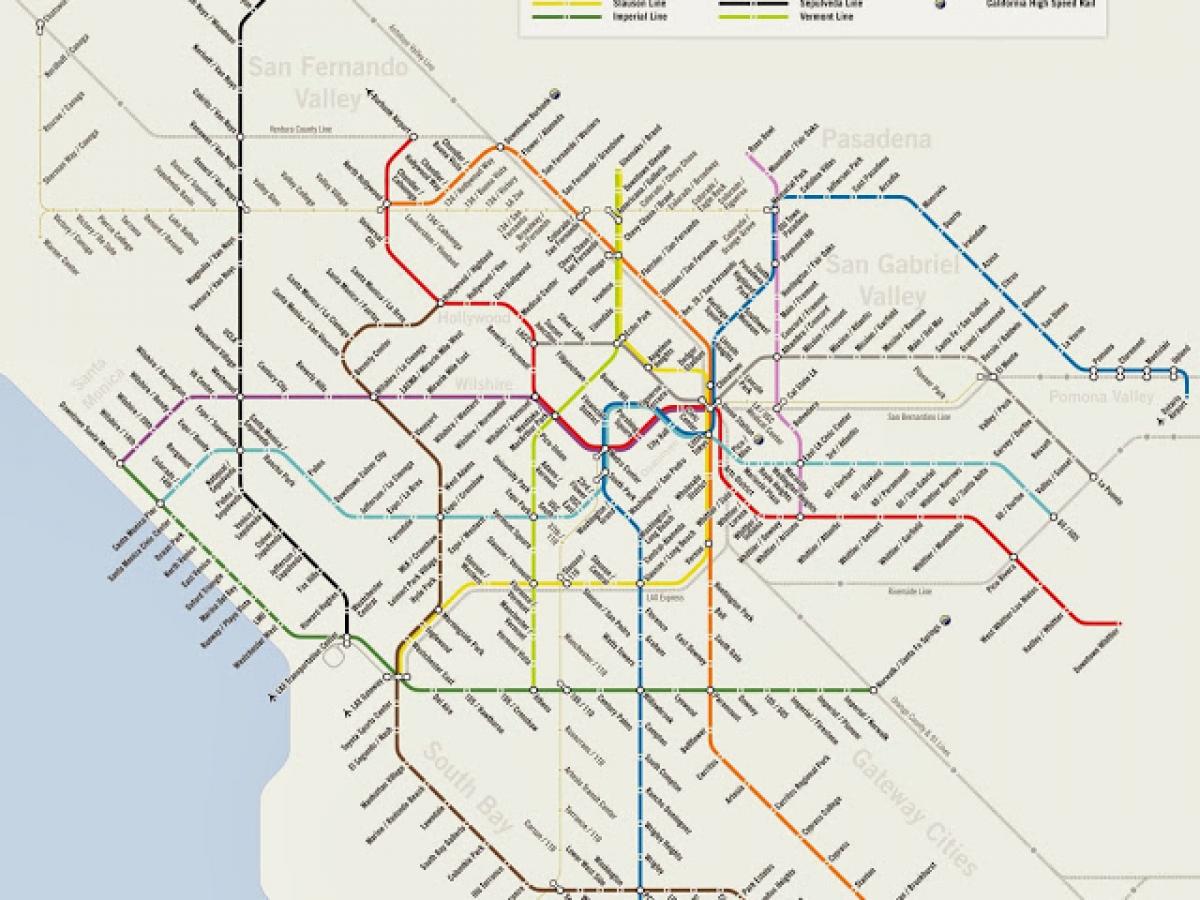 Los Santos Transit Map Fantasy Map Unique Metro (Download Now) 